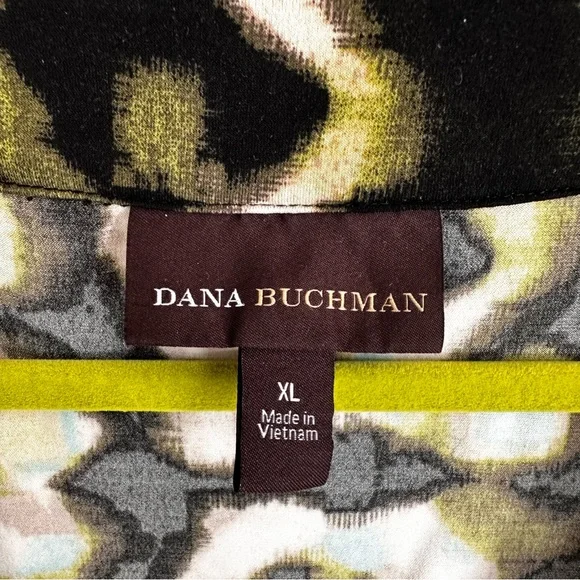 DANA BUCHMAN | Green & Black Beaded Top / Shirt - Picture 2 of 4